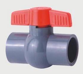 灰色PVC球阀 PVC化工活接球阀 PVC-U阀门1.5寸 48mm 日标 英标