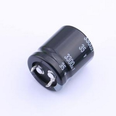 LGU1V332MELZ 牛角型电解电容 3300uF ±20% 35V 插件,D22xL27mm