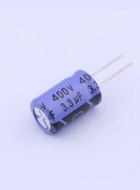 KM3R3E4000812PE6-C10 直插铝电解电容 3.3uF ±20% 400V 插件,D8