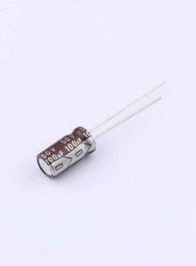 152EC0410 直插铝电解电容 100uF ±20% 50V 插件,D6.3xL12mm