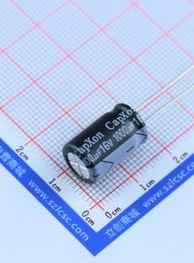 KM102M016G160A 直插铝电解电容 1000uF ±20% 16V 插件,D10xL16m