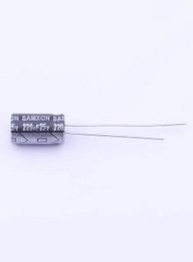 EGT227M1EE11RR 直插铝电解电容 220uF ±20% 25V 插件,D6.3xL11m