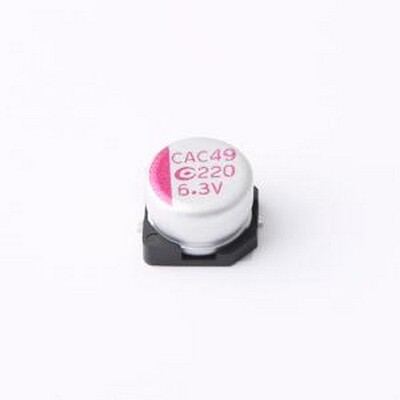 6R3AVCA221M0645E20 贴片型铝电解电容 6.3V 220UF 红字 贴片 SMD