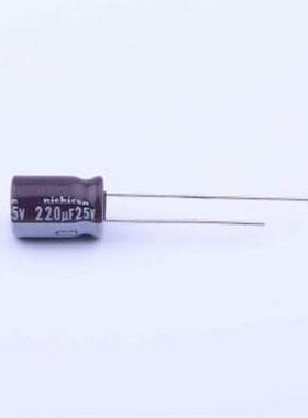 UPW1E221MPD 直插铝电解电容 220uF ±20% 25V 插件,D8xL11.5mm