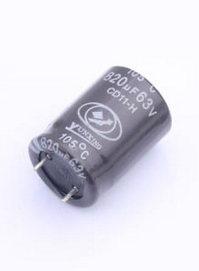 ECH1JM821L22CTZVZC-L=3 直插铝电解电容 820uF ±20% 63V 插件,D