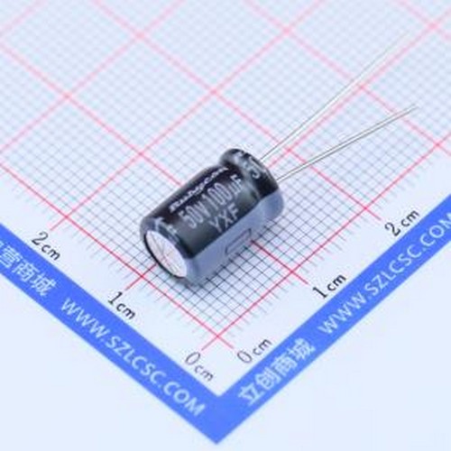 50YXF100MEFC8X11.5 直插铝电解电容 100uF ±20% 50V 插件,D8xL1