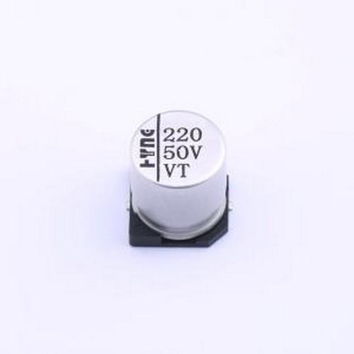 HY1H221MC100105MEO 贴片型铝电解电容 220uF ±20% 50V SMD,D10x