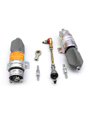 挖掘机现代康明斯发动机150 225-7卡特320BC/S6K熄火电磁阀开关