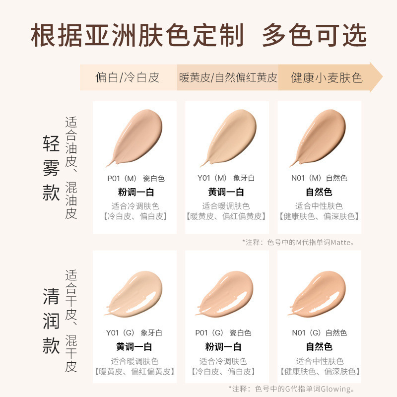 AJAJ持妆粉底液油皮控油干皮水润bb霜养肤学生持久不脱妆遮瑕女
