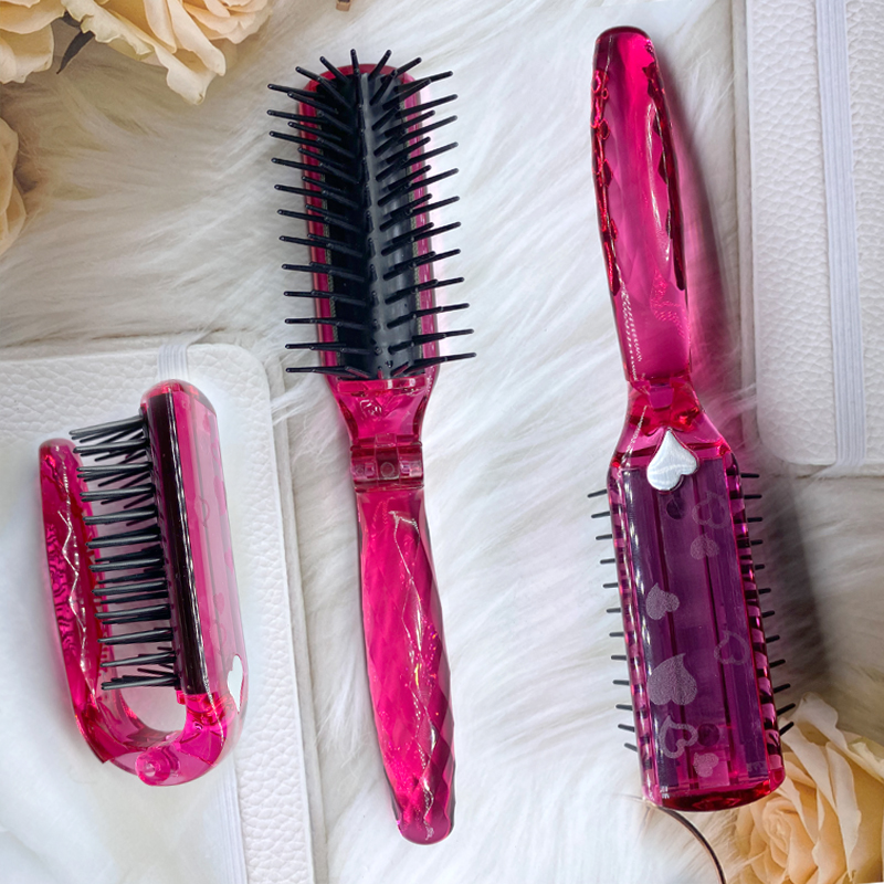 贝印折叠3倍防静电梳子