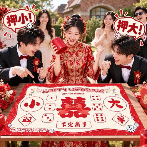 押大小接亲游戏小道具结婚拍照堵门婚礼全套搞笑新款伴郎整蛊互动