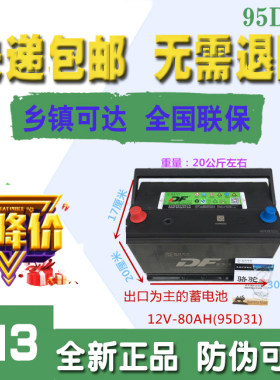 骆驼DF蓄电池12V80AH汽车电瓶