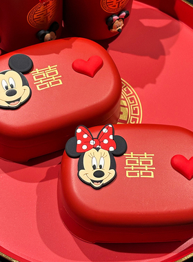 结婚洗漱套装肥皂盒婚礼陪嫁红色香皂盒一对女方嫁妆婚庆用品大全