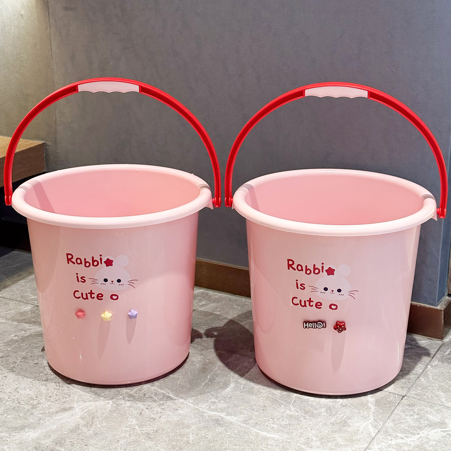 可爱水桶手提家用塑料桶大号储水