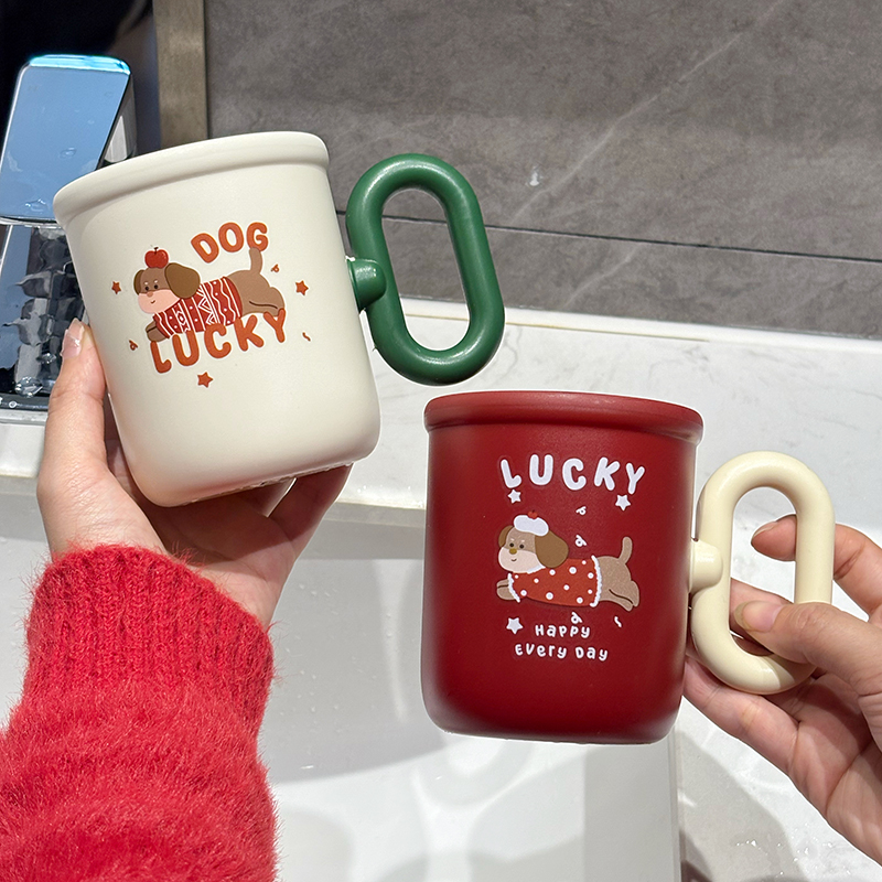 新款腊肠狗漱口刷牙杯家用情侣