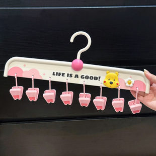 卡通可爱夹袜子晾晒架晾衣多夹子帽子内裤吊带宝宝衣服多功能家用