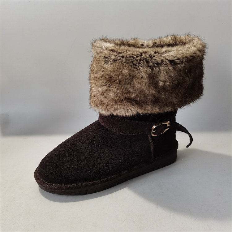 外贸原单尾货女鞋保暖雪地靴加绒棉靴防滑耐磨大童户外真皮反绒皮,女鞋,高帮鞋,淘宝优惠券,粉丝福利购,淘宝优惠卷