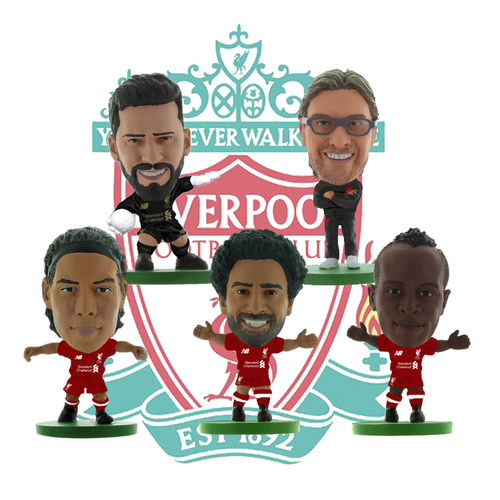 soccerstarz 5cm 官网正版 足球人偶玩偶公仔 利物浦一套 萨拉赫
