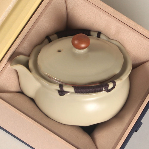清仓便宜卖220ml汝窑手抓泡茶壶