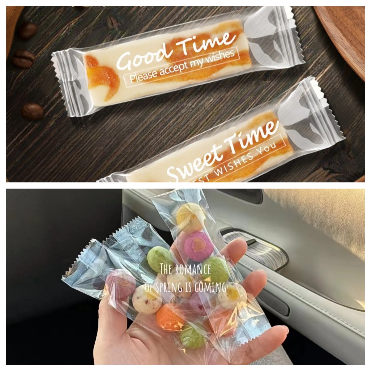 加厚芒果草莓奶糕之恋包装袋子烘焙手工枣泥核桃糕蔓越莓奶球机封