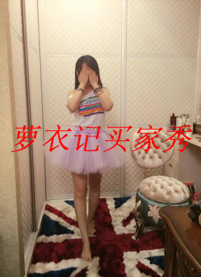 萝衣记清仓定做亲子运动会跑马彩虹糖果色蓬蓬半身裙演出写真拍照