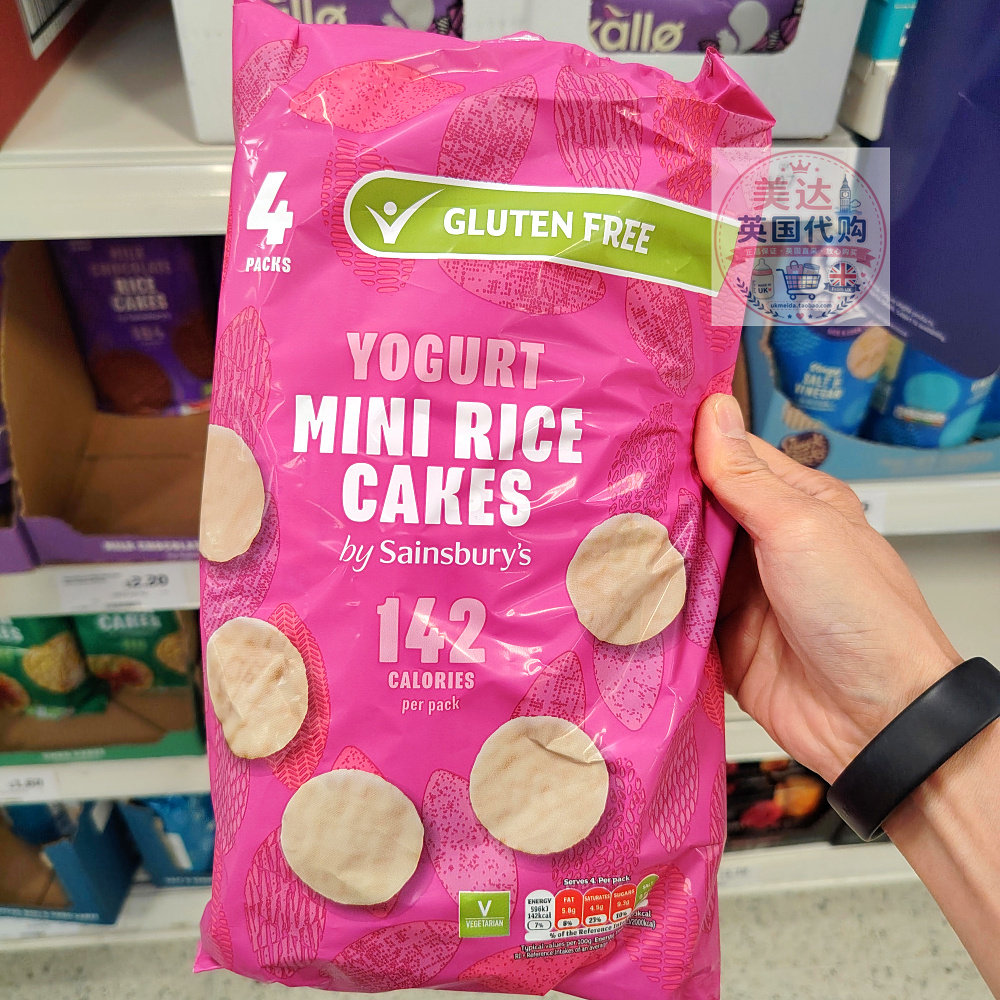 英国代购Sainsbury's 迷你酸奶涂层米饼 4&times;30g
