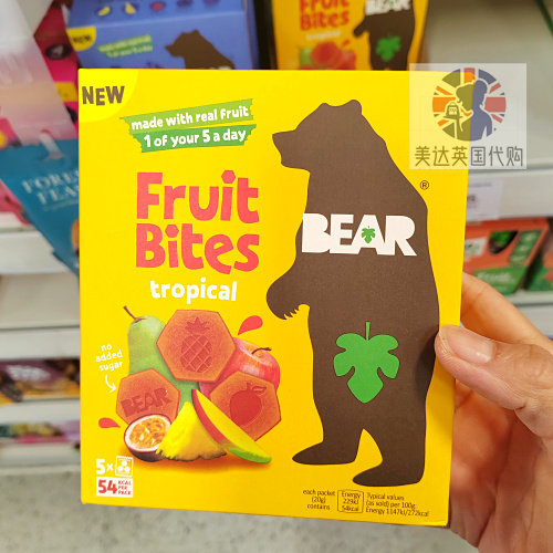 英国BEARPAWS小熊六边形果肉条