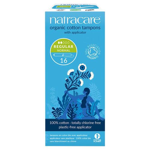 英国代购Natracare 有机棉卫生棉条(带环保推杆)两种规格 16支装