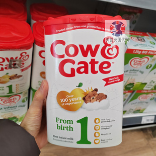 英国Cow&Gate牛栏进口婴幼儿配方奶粉1段800g适用0-6月 4罐直邮