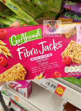 英国代购Go Ahead FibreJacks 高纤燕麦水果能量棒组合装 118.9g