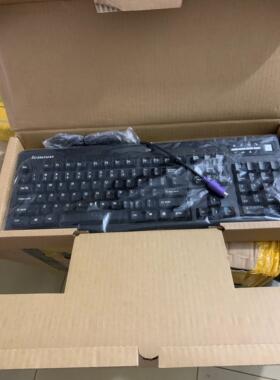 全新正品联想7155P PS2圆孔有线键盘台式机办公通用SK9271 CH0507