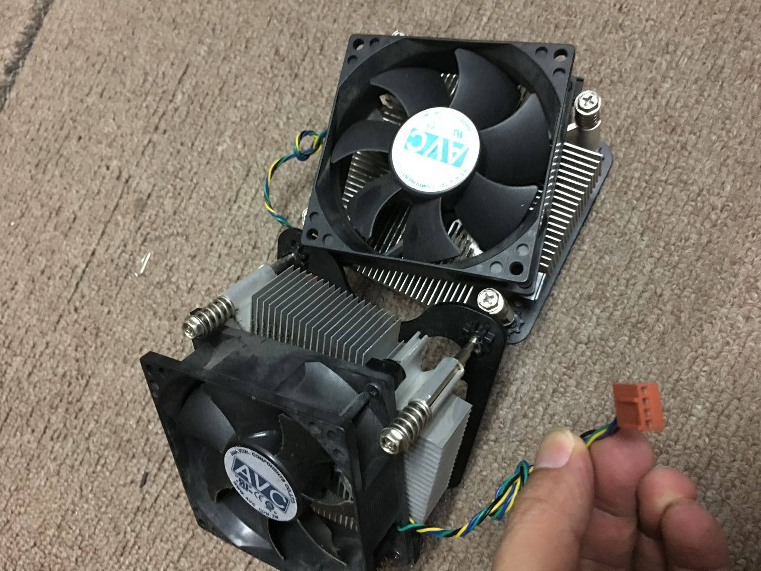 原装联想拆机1150 1155 1156 CPU4针温控散热器风扇 送底座
