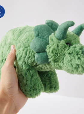 蝴蝶效应恐龙毛绒玩具绿色三角龙儿童陪睡公仔抱枕圣诞节女生礼物