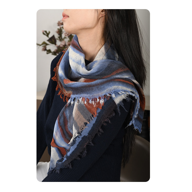 精纺水煮羊毛彩条百搭印花方巾,服饰配件/皮带/帽子/围巾,围巾/丝巾/披肩,淘宝优惠券,粉丝福利购,淘宝优惠卷