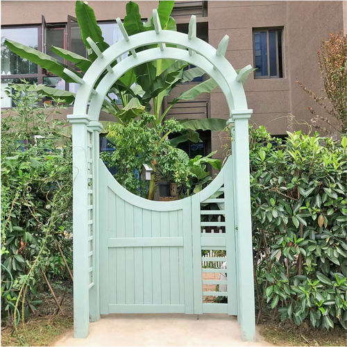 防腐木拱门花园入户门爬藤架庭院门花园门栅栏门拱门花架