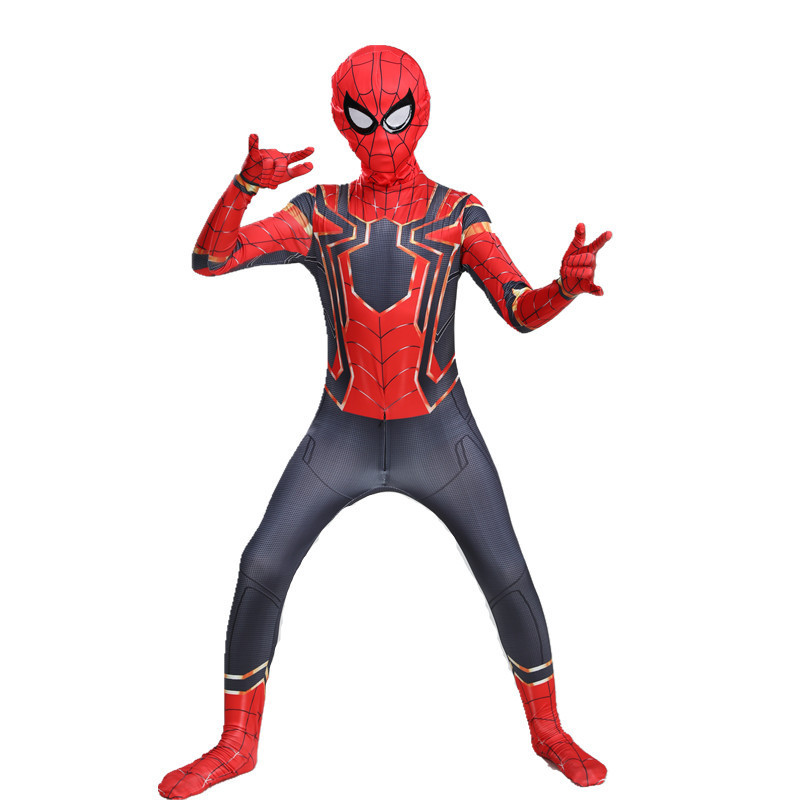 Children's Halloween Spider Man tight fitting jumpsuit Mile 模玩/动漫/周边/娃圈三坑/桌游 动漫T恤/鞋帽/服装 原图主图