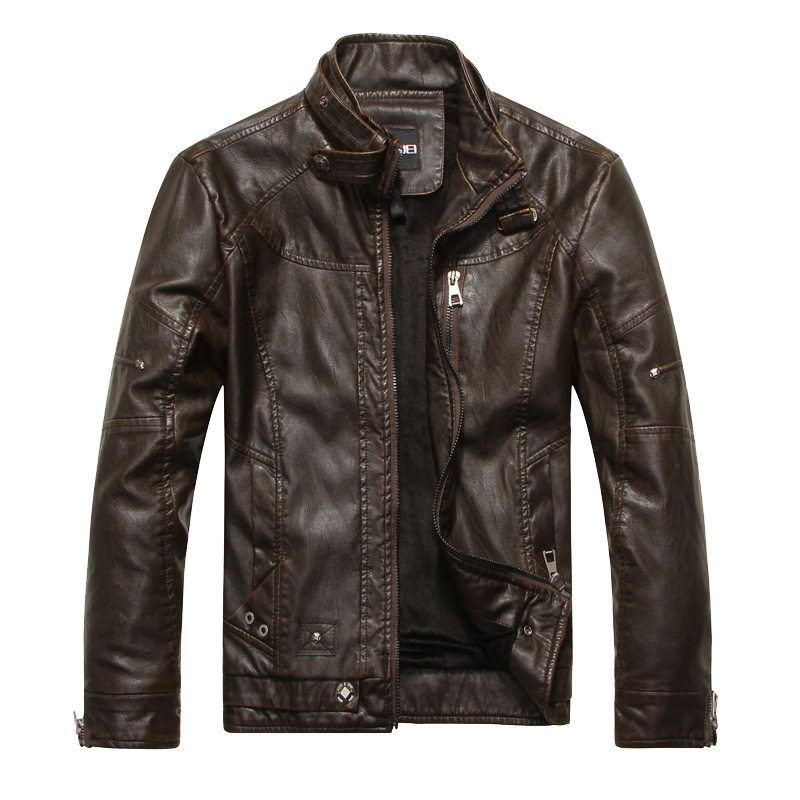 Men's motorcycle leather jacket old washed leather jacket|ruв категории Мужская одежда, меха - от Buy2taobao.com для оказания профессиональной услуги покупки агента Taobao