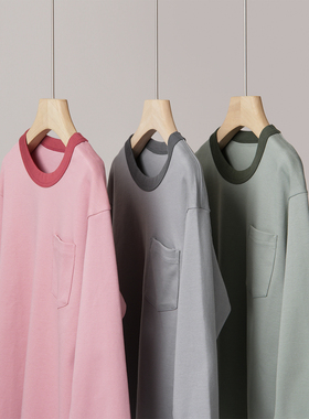 22239 清库 双面水柔全棉 儿童纯棉圆领长袖男女童打底衫中大童