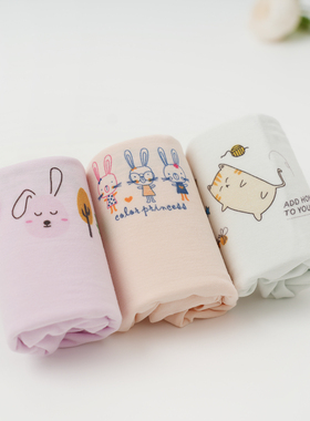 80955 三条装 儿童平角内裤 男童女童卡通莫棉平角底裤 内衣