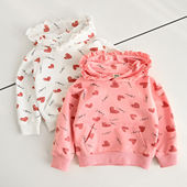 儿童纯棉外套 童装 卫衣 女童爱心秋款 山东网店 连衣裙 特