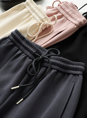 83955 垂坠显瘦 女士高腰阔腿裤 直筒长裤 休闲裤 山东网店 春秋