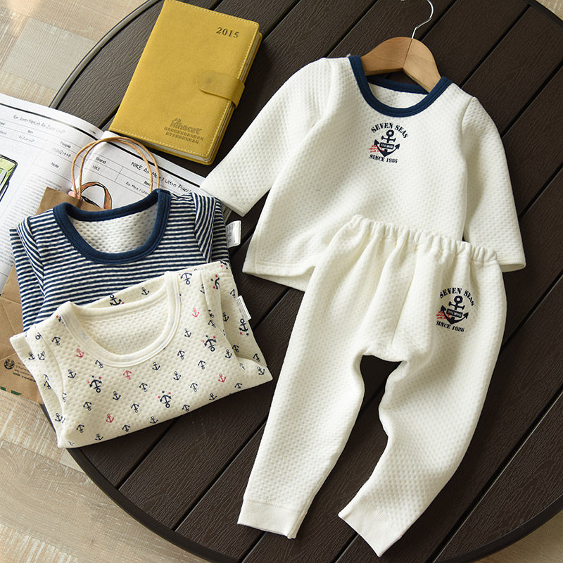 特 无骨缝合 儿童三层保暖内衣套装纯棉空气层秋衣秋裤,童装/婴儿装/亲子装,内衣套装,淘宝优惠券,粉丝福利购,淘宝优惠卷