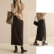 开叉复古修身 秋冬款 一步裙 包臀裙子 中长款 85666女士高腰半身裙