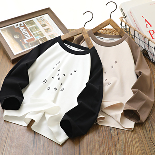 86080 170码中大童 儿童纯棉长袖 男童女童打底T恤衫 春秋款童装