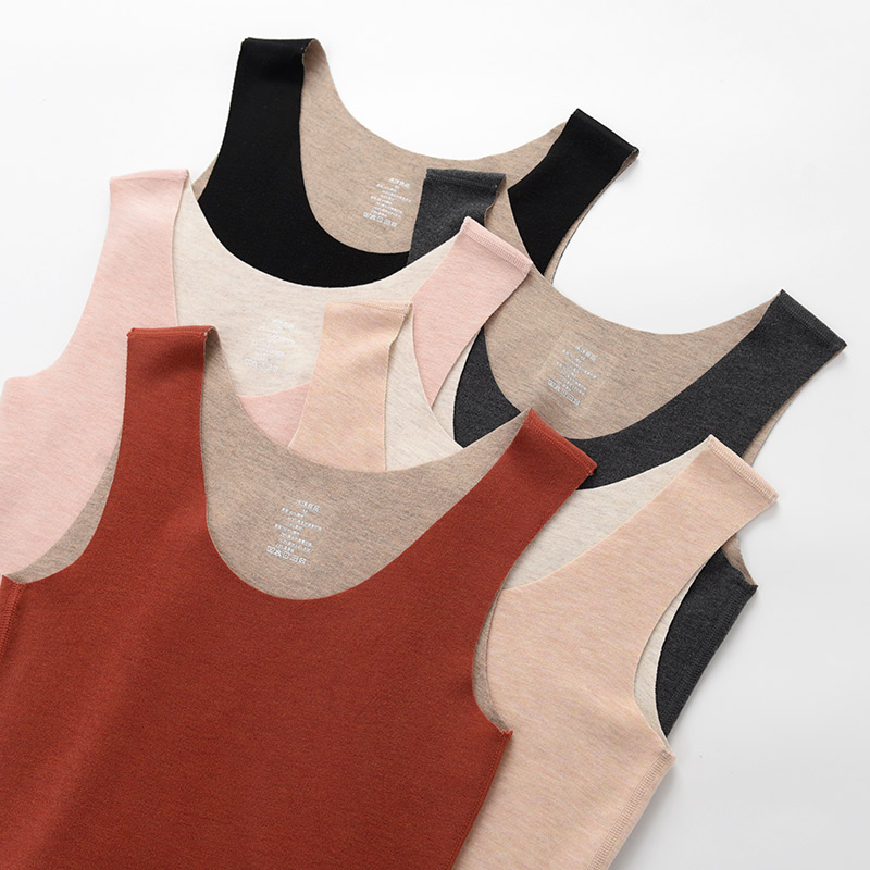 含羊绒蚕丝内衣女士保暖背心