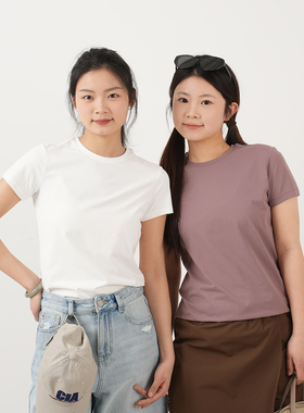 23839 原纱防晒A类UPF40+ 女士速干运动短袖 基础款圆领T恤衫夏款