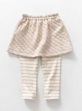 20996 清库存  儿童空气层裙裤 纯棉打底裤 小童条纹长裤 春秋裤