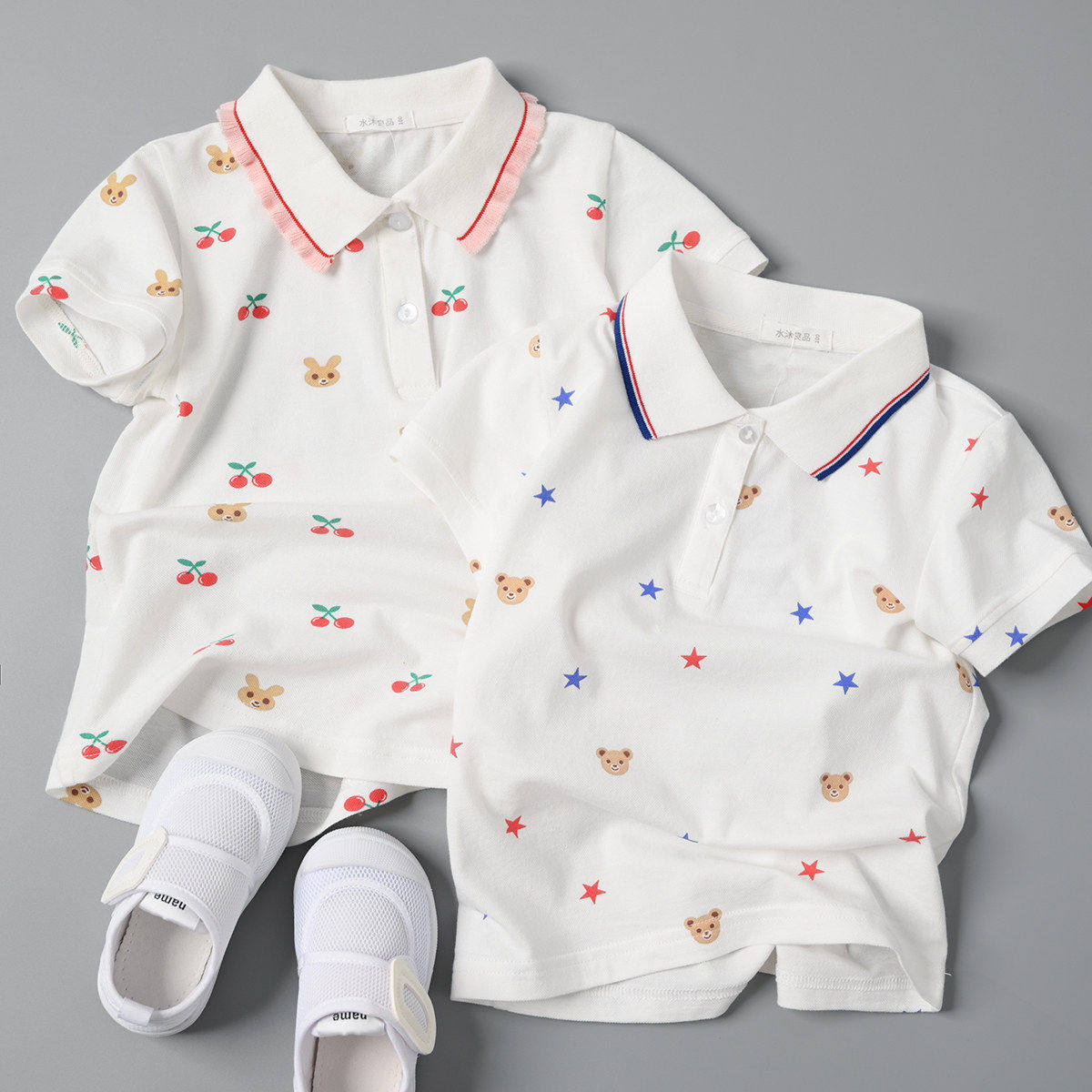 特  儿童珠地棉POLO衫 男女童网眼卡通短袖 中大童T恤 夏款,童装/婴儿装/亲子装,T恤,淘宝优惠券,粉丝福利购,淘宝优惠卷