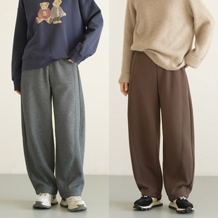 特 440g 适合162身高以上 一体加绒女士弯月裤宽松镰刀裤 秋冬款