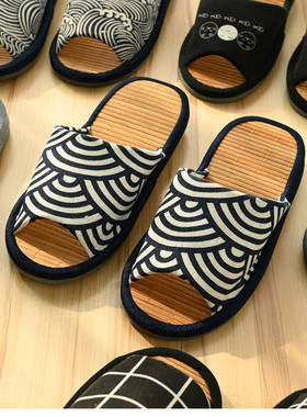 84190 特  情侣款 竹拖鞋 男士女士家居地板凉拖 室内厚底透气